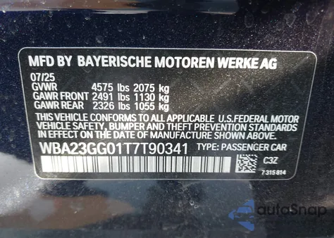 2026 BMW 228 Gran Coupe xDrive z USA, uszkodzony, nr VIN WBA23GG01T7T90341